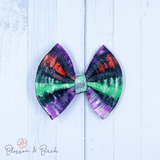 Tie Dye Stripes Bow