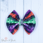 Tie Dye Stripes Bow