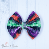 Tie Dye Stripes Bow